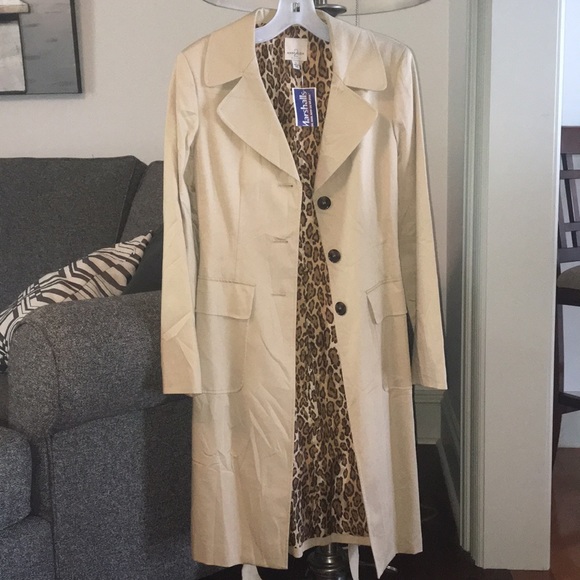 Anne Klein Jackets & Blazers - Perfect Trench Leopard Print Lined